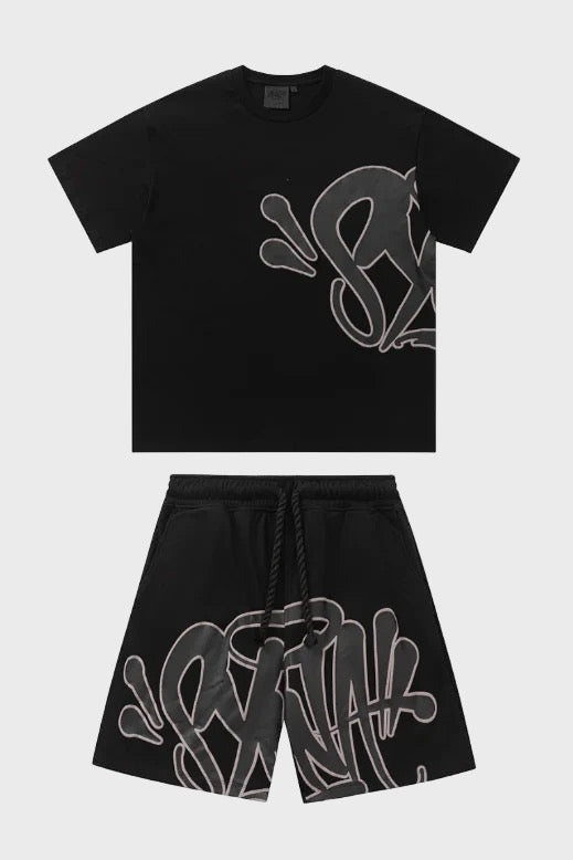 "Graffiti" Shorts-Set schwarz 0