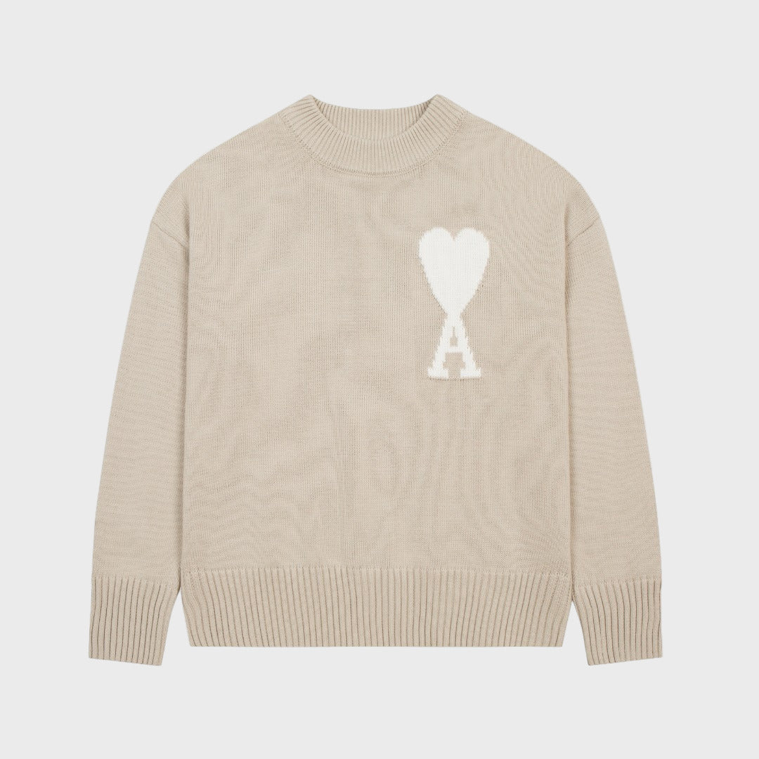 "HEART" - SWEATER CREAM (UNISEX) 0