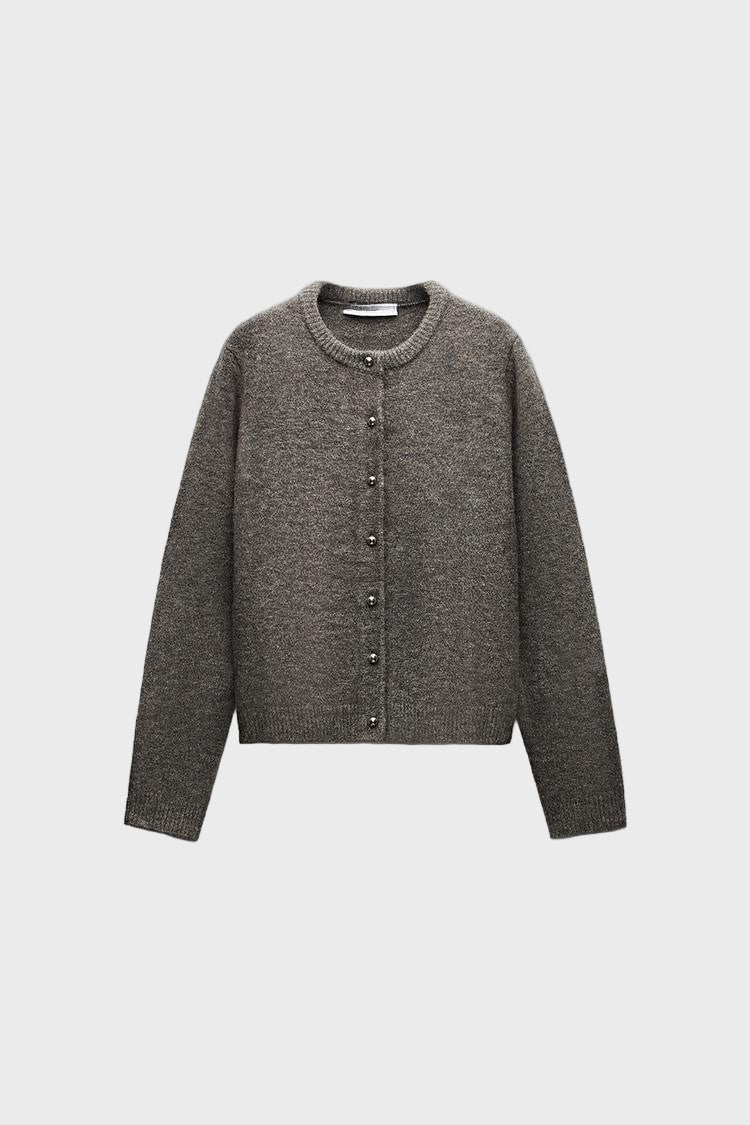 STRICKCARDIGAN MIT METALLKNÖPFEN 0