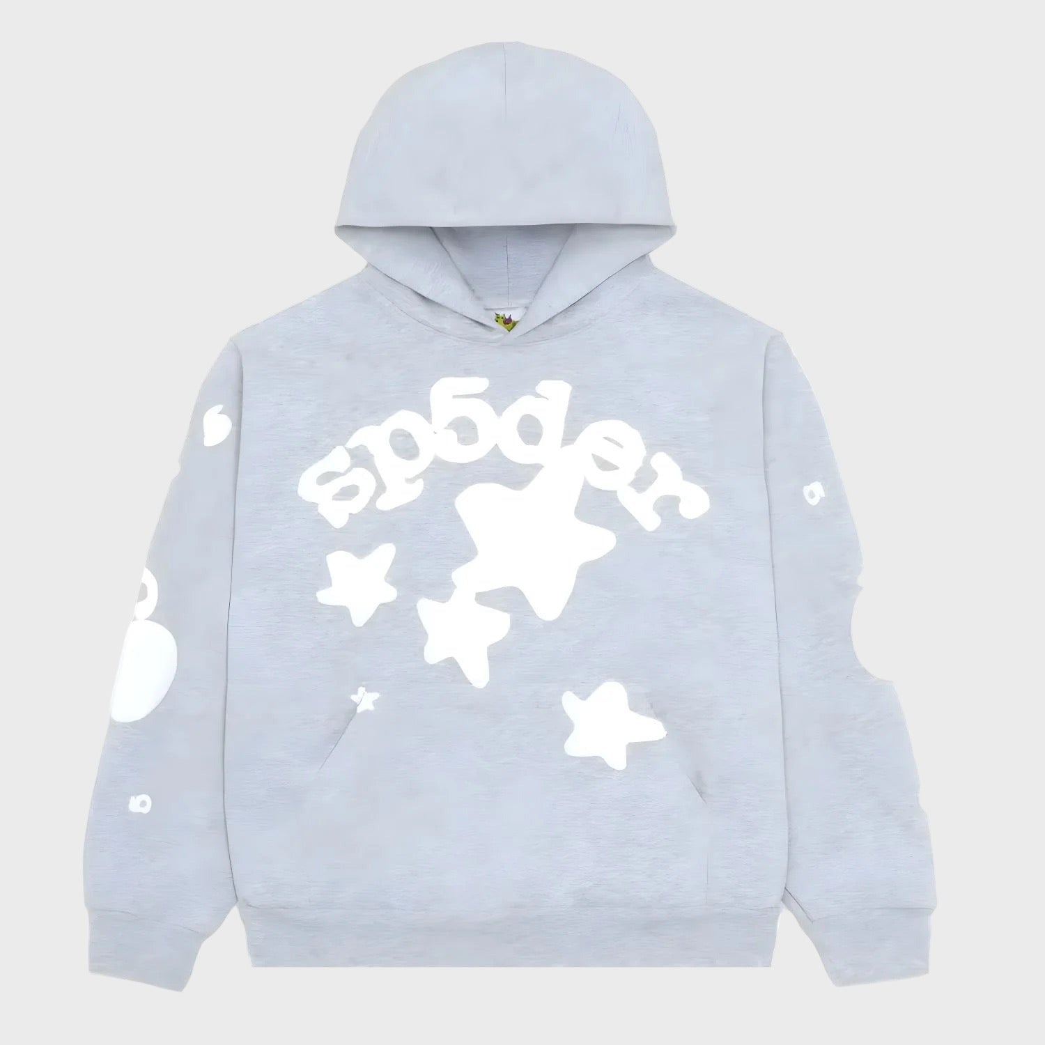 "Sp5der-Hoodie" Hellgrau 0