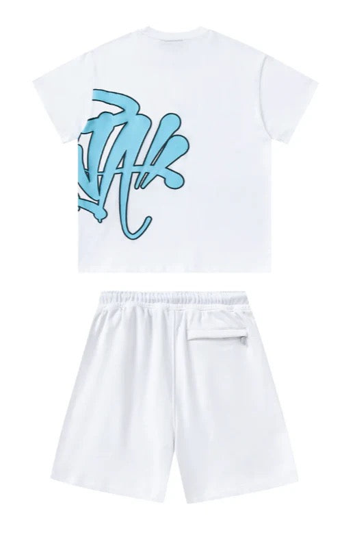 "Graffiti" Shorts-Set Weiß 1