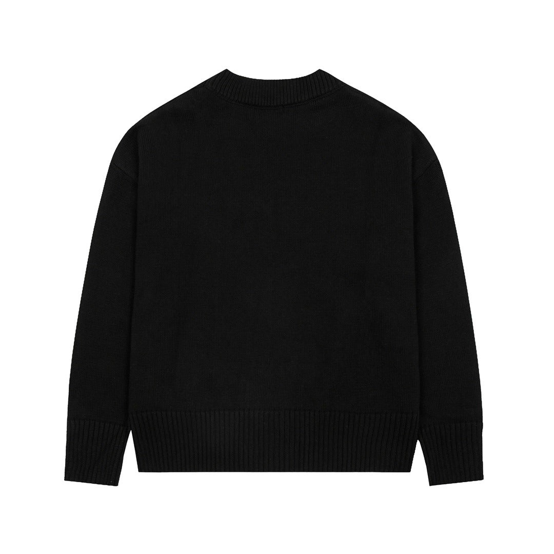 "HEART" - SWEATER BLACK (UNISEX) 1